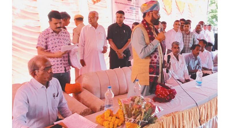 राजस्थान के जल संसाधन मंत्री ने नर्मदा नहर परियोजना क्षेत्र का किया निरीक्षण