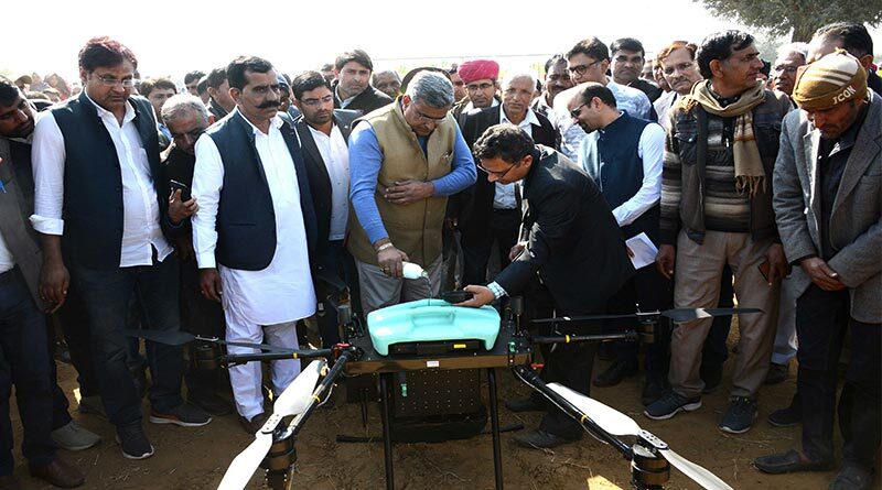 राजस्थान सरकार द्वारा 1500 ड्रोन कस्टम हायरिंग केंद्रों पर उपलब्ध करायेगी - कृषि मंत्री