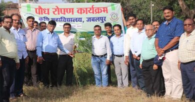 जवाहरलाल नेहरू कृषि विश्वविद्यालय में वृहद् स्तर पर वृक्षारोपण