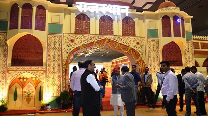 42 वां भारतीय अन्तर्राष्ट्रीय व्यापार मेला - राजस्थान की परंपरागत शैली में निर्मित राजस्थान मंडप सज-धज कर तैयार