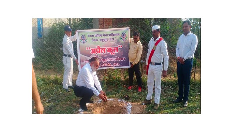 अनूपपुर में 'अप्रैल कूल' अभियान के तहत पौधरोपण किया