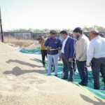 मंडला कलेक्टर ने धान उपार्जन केंद्र जामगांव का किया निरीक्षण