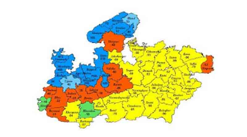 मंदसौर और नीमच जिलों में अत्यधिक भारी वर्षा का रेड अलर्ट