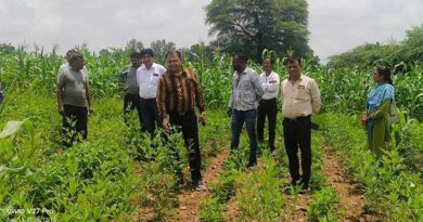 खरीफ फसलों का जायजा लेने हेतु डायग्नोस्टिक टीम ने किया  भ्रमण
