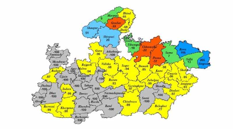 मध्यप्रदेश के 10 जिलों में भारी वर्षा का येलो अलर्ट