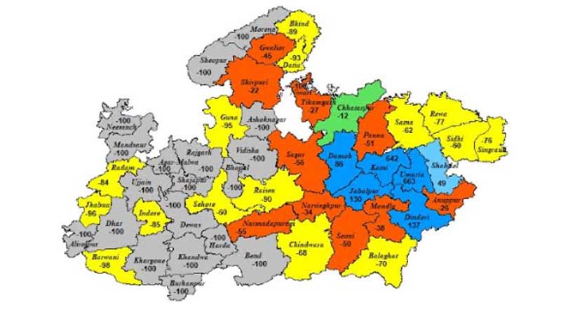 मध्यप्रदेश के 6 जिलों में अति भारी वर्षा का ऑरेंज अलर्ट जारी