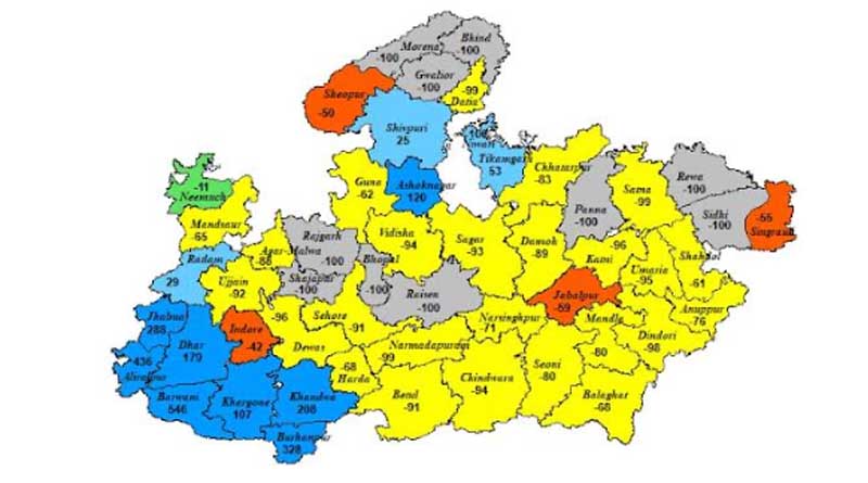 मध्यप्रदेश के 13 जिलों में भारी वर्षा का येलो अलर्ट जारी
