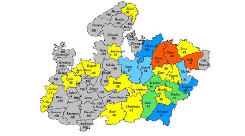 मध्यप्रदेश के 8 जिलों में भारी वर्षा का येलो अलर्ट जारी