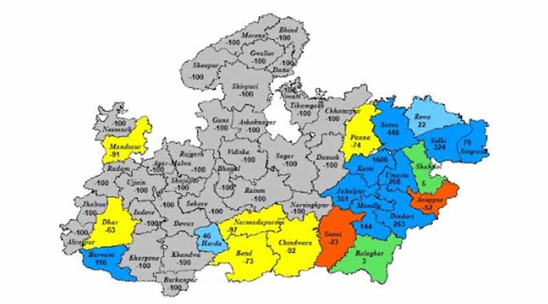 मंडला और बालाघाट जिलों में भारी वर्षा की संभावना