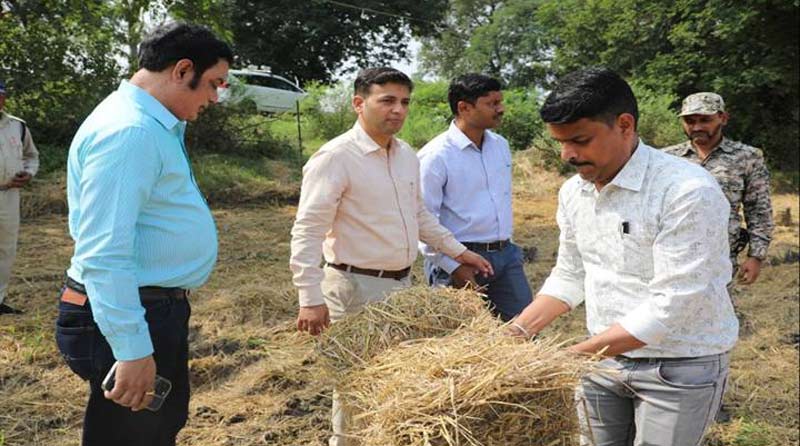 नर्मदापुरम जिले में नरवाई के बेहतर प्रबंधन से कमिश्नर प्रसन्न