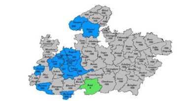 मध्यप्रदेश के अधिकांश जिलों में हल्की वर्षा की संभावना  