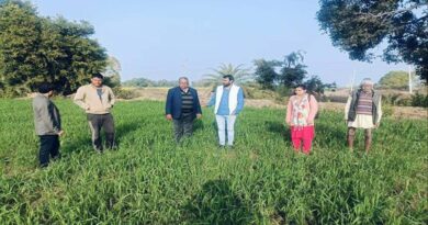 कृषि वैज्ञानिक एवं कृषि अधिकारियों ने किया फसलों का निरीक्षण