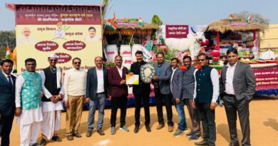 कृषि विभाग छिंदवाड़ा की झांकी को मिला प्रथम पुरस्कार