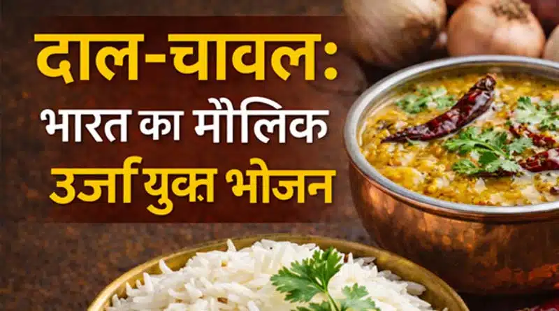 दाल–चावल: भारत का मौलिक प्रोटीन “ऊर्जा युक्त भोजन”