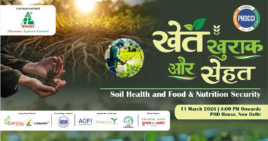खेत, ख़ुराक और सेहत: मिट्टी स्वास्थ्य, खाद्य एवं पोषण सुरक्षा पर 11 मार्च को पीएचडी चैंबर की गोलमेज चर्चा