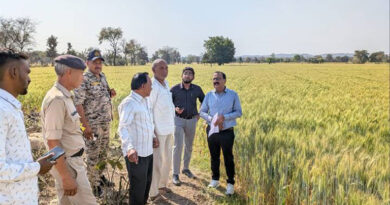 प्रभारी कलेक्टर ने मौके पर फसल पंजीयन का किया सत्यापन