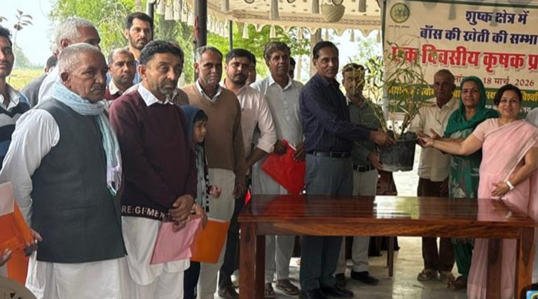 राजस्थान: श्रीगंगानगर में बांस की खेती की पर कृषक प्रशिक्षण आयोजित, किसानों को प्रोसेसिंग की दी गई जानकारी