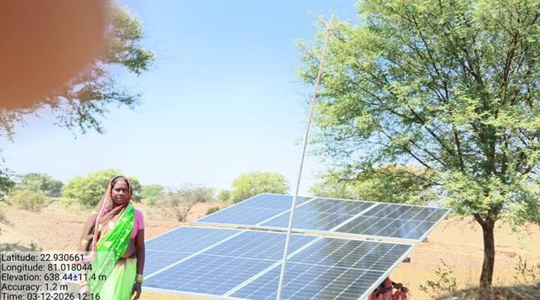 डिंडोरी के कृषक को मिला सोलर पंप स्थापित करने पर 90% का अनुदान