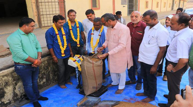 विदिशा में समर्थन मूल्य पर चना खरीदी शुरू