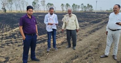 गुना जिले के पनहेटी-कलोरा में पराली जलाने पर किसानों पर कार्रवाई