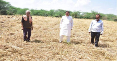 भिण्ड विधायक ने फसल क्षति का किया निरीक्षण