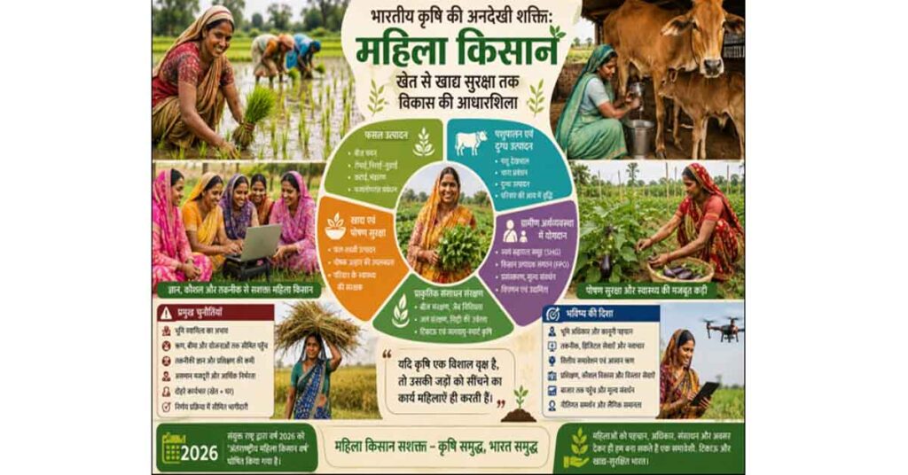 भारतीय कृषि की अनदेखी शक्ति: महिला किसान-खेत से खाद्य सुरक्षा तक विकास की आधारशिला