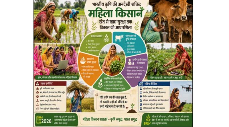 भारतीय कृषि की अनदेखी शक्ति: महिला किसान-खेत से खाद्य सुरक्षा तक विकास की आधारशिला