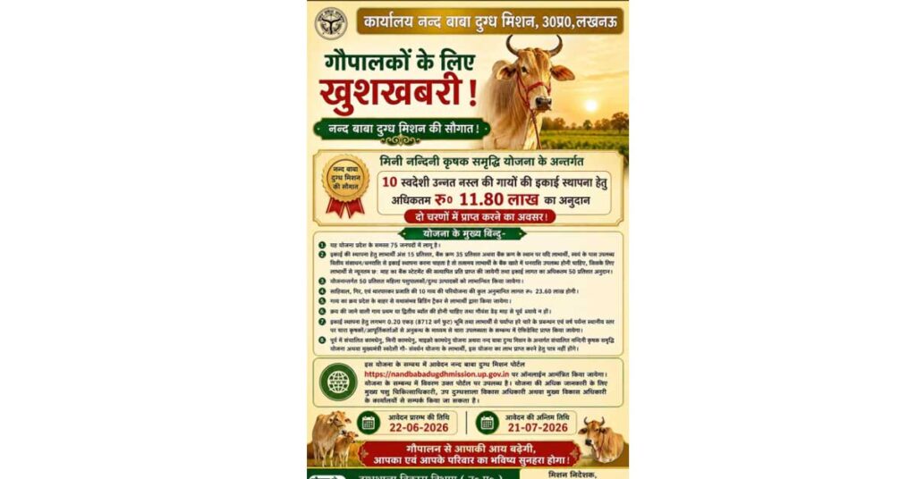 किसानों के लिए खुशखबरी: डेयरी खोलने पर मिलेगी ₹11.80 लाख की सब्सिडी, 21 जुलाई तक करें आवेदन