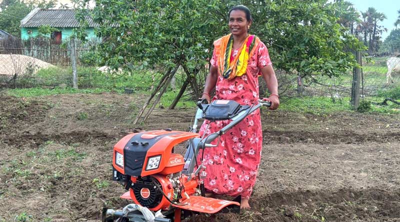हल-बैल छोड़ महिला किसान ने अपनाई आधुनिक तकनीक, पावर टिलर से आसान हुई खेती; बढ़ी आमदनी और आत्मविश्वास