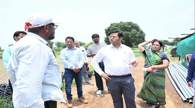 शिवपुरी कलेक्टर ने किया उन्नत कृषि फार्मों और नर्सरी का सघन निरीक्षण
