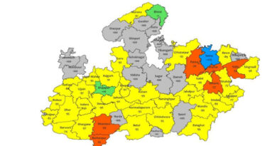 मध्यप्रदेश के पांच जिलों में भारी वर्षा होने की संभावना
