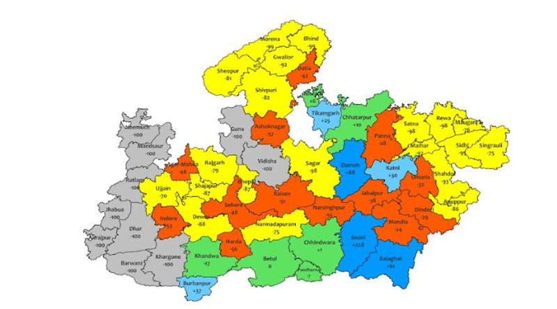 मध्यप्रदेश के 6 जिलों में भारी वर्षा का येलो अलर्ट जारी