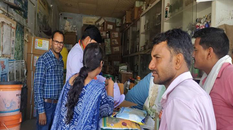 भिंड: कृषि विभाग ने खाद-बीज भण्डार प्रतिष्ठानों से लिये नमूने