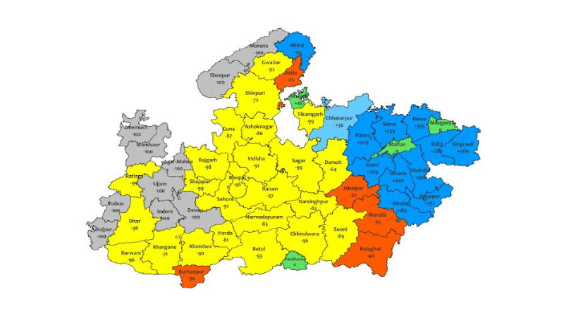 पन्ना जिले में अत्यधिक भारी वर्षा होने का रेड अलर्ट जारी
