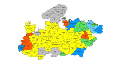 सीधी जिले में अत्यधिक भारी वर्षा एवं सतना जिले में अति भारी वर्षा की चेतावनी