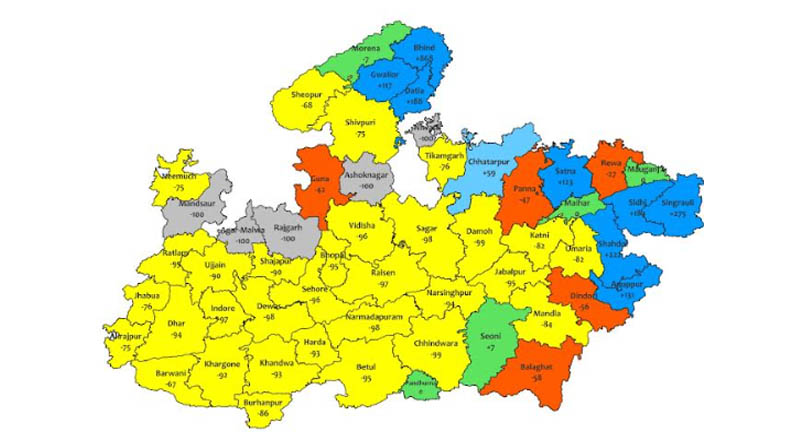 मध्यप्रदेश के 8 जिलों में भारी वर्षा की चेतावनी