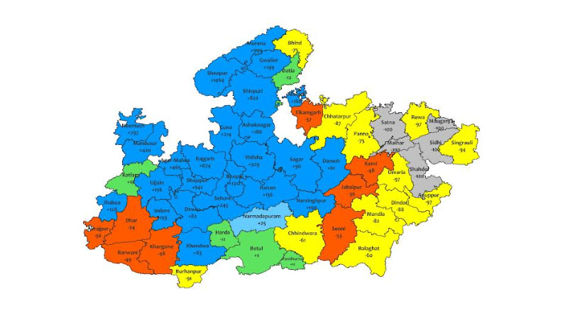 गुना, शिवपुरी और श्योपुर कलां जिलों में अति भारी वर्षा की संभावना