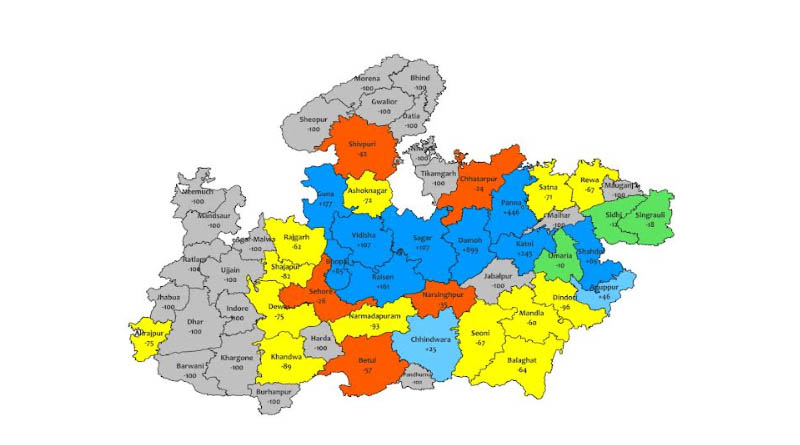 मध्यप्रदेश के कई जिलों में हल्की वर्षा संभावित
