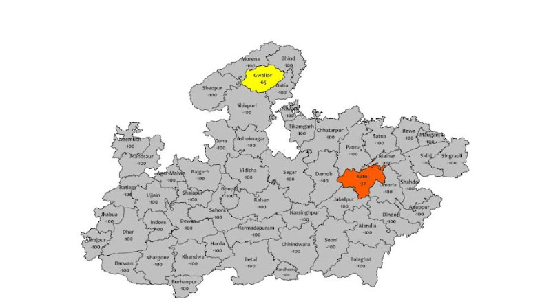 मध्यप्रदेश के कई जिलों में हल्की वर्षा / बौछारें पड़ने की संभावना