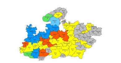 मध्यप्रदेश के 7 जिलों में अनेक स्थानों पर वर्षा की संभावना