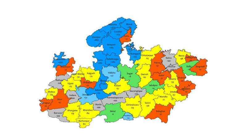 झाबुआ, रतलाम, नीमच और श्योपुरकलां जिलों में भारी वर्षा की संभावना